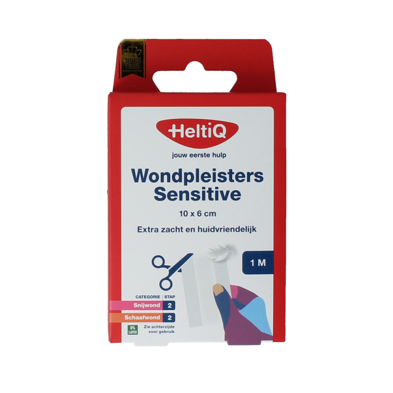 Heltiq Wondpleister sensitive 1mx6cm 1.00 Stuks