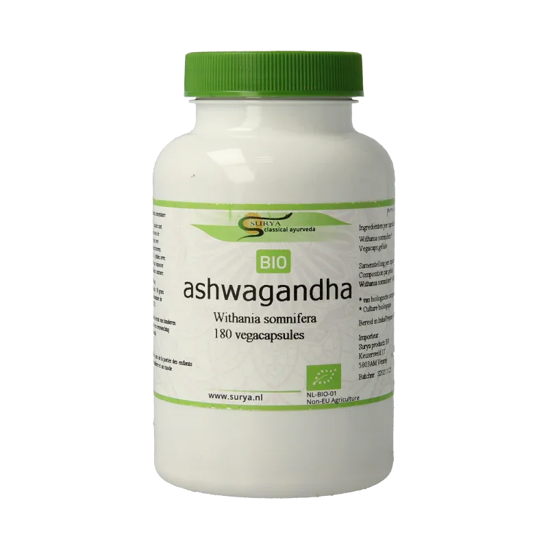 Surya Ashwagandha bio 180 Vegetarische capsules