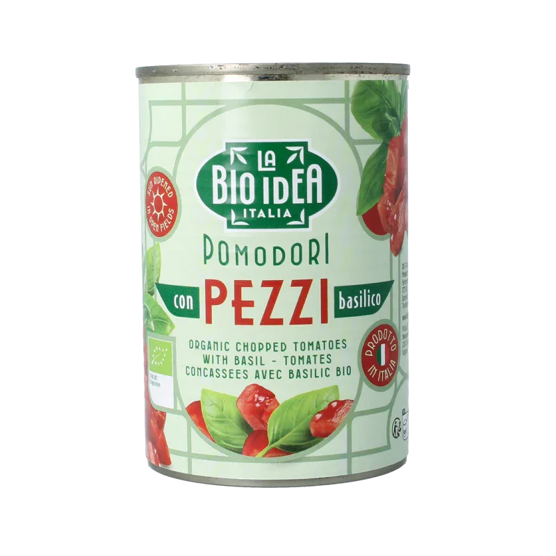 Bioidea Tomatenstukjes basilicum bio 400 Gram