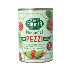 Bioidea Tomatenstukjes basilicum bio 400 Gram