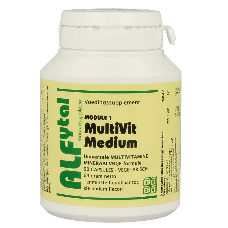 Alfytal MultiVit medium - mineraalvrij 90 Vegetarische capsules