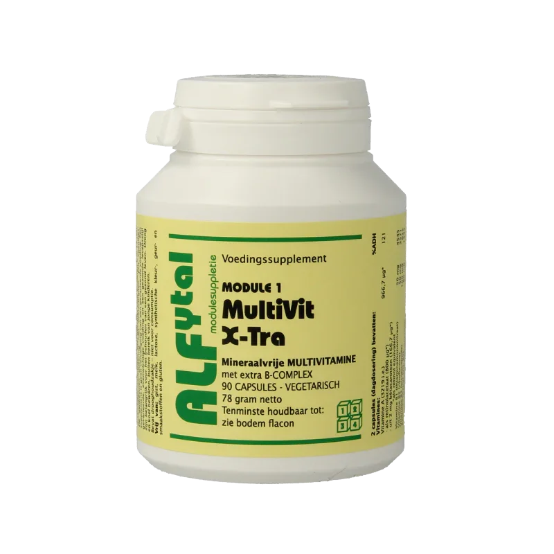 Alfytal MultiVit x-tra mineraalvrije multivitamine 90 Vegetarische capsules