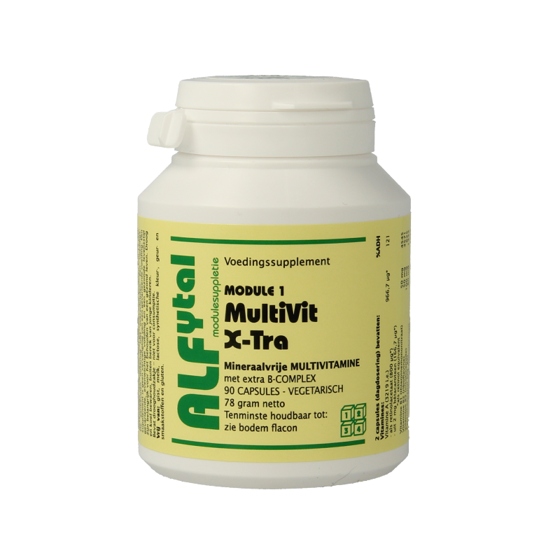 Alfytal MultiVit x-tra mineraalvrije multivitamine 90 Vegetarische capsules