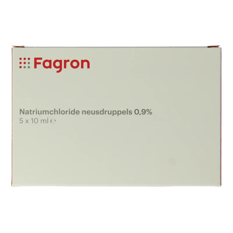 Fagron Natriumchloride neusdruppels 0.9% 10ml 5 Stuks