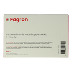 Fagron Natriumchloride neusdruppels 0.9% 10ml 5 Stuks