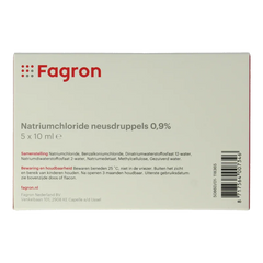 Fagron Natriumchloride neusdruppels 0.9% 10ml 5 Stuks
