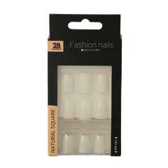 2B Nails natural square 24 Stuks