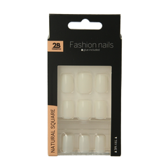 2B Nails natural square 24.00 Stuks