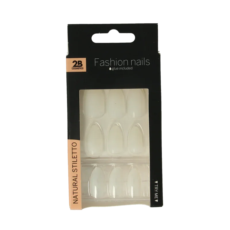 2B Nails natural stiletto 24 Stuks