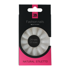 2B Nails natural stiletto 24.00 Stuks