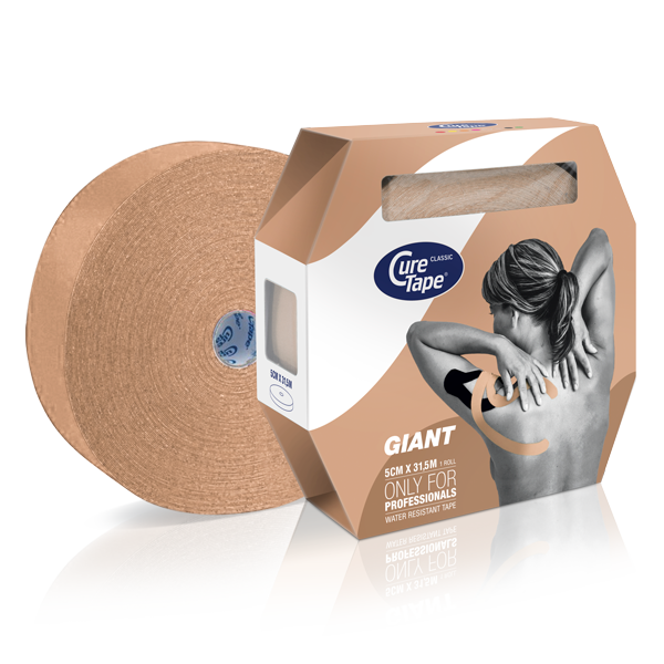 Cure Tape Kinesiotape giant beige 31.5m x 5cm 1.00 Stuks
