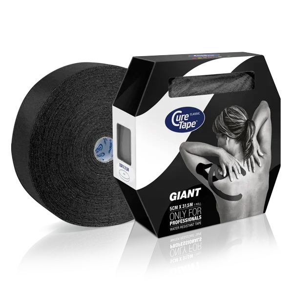 Cure Tape Kinesiotape giant zwart 5cm x 31.5m 1 Stuks