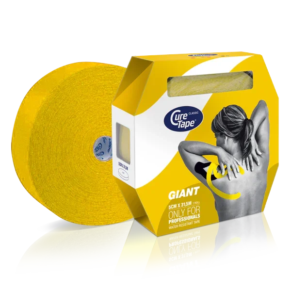 Cure Tape Kinesiotape giant geel 5cm x 31.5m 1 Stuks