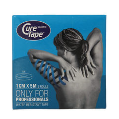 Cure Tape Kinesiotape blauw 1cm x 5m 5.00 Stuks