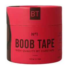 Cure Tape Boobtape no 1 incl. nipple covers - 5cm x 5m blac 1 Stuks