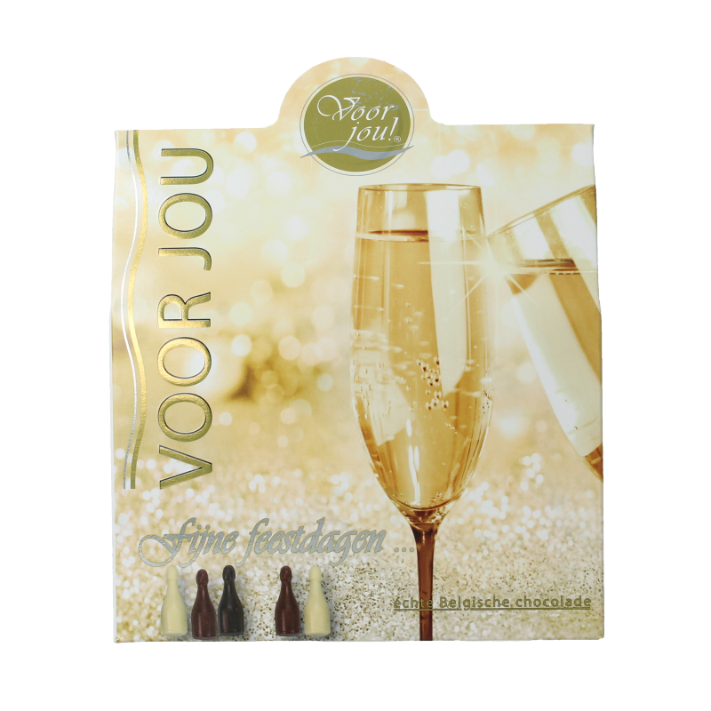 Voor Jou! Wensdoosje trendy fijne feestdagen 100.00 Gram