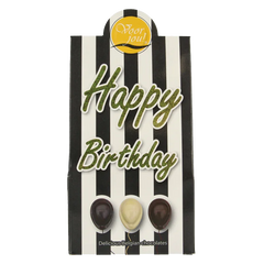 Voor Jou! Cadeau doos black & white happy birthday 100 Gram