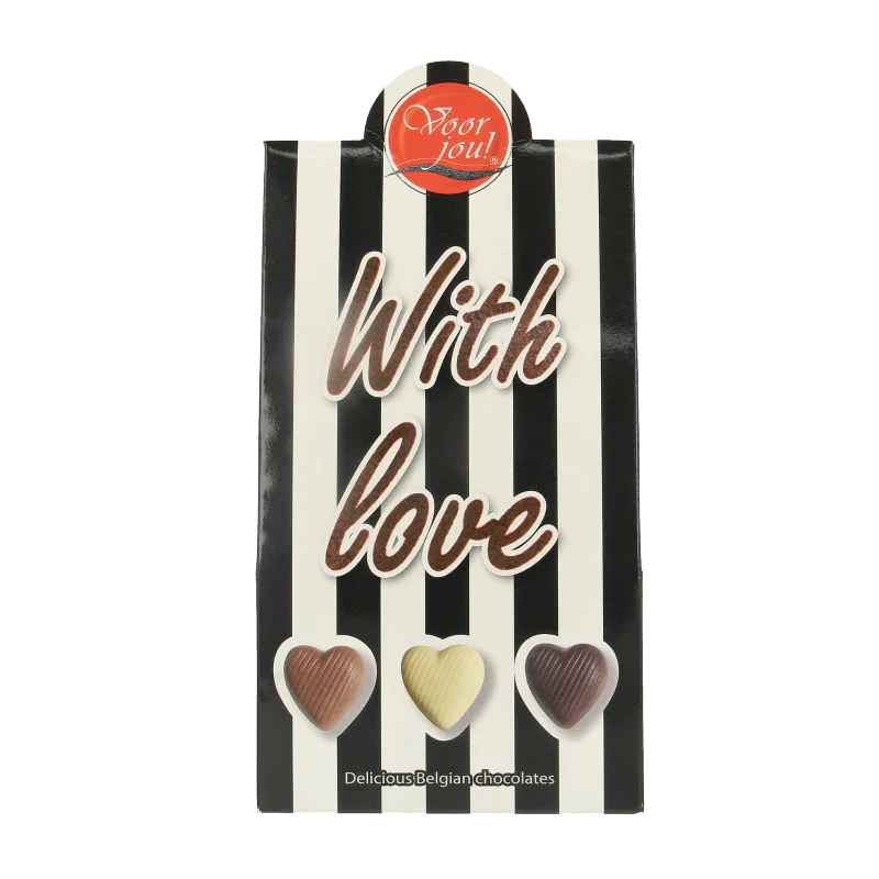 Voor Jou! Cadeau doos black & white with love 100 Gram