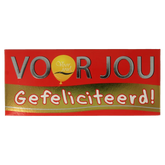 Voor Jou! Wensreep melkchocolade gefeliciteerd 70 Gram