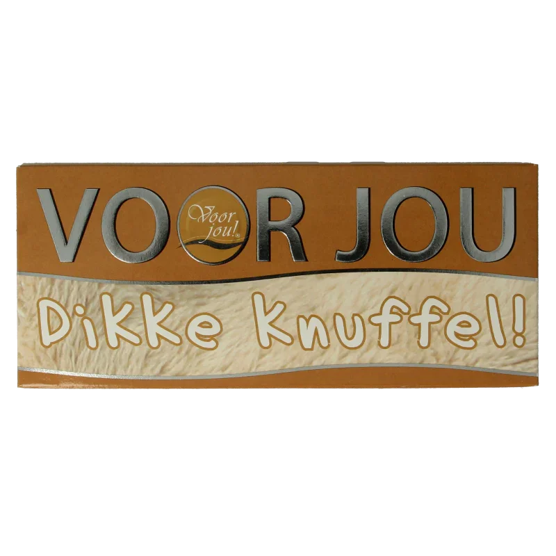 Voor Jou! Wensreep melkchocolade knuffel 70 Gram
