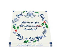 Voor Jou! Wensreep Delftsblauw Kerst all I want 90 Gram