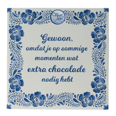 Voor Jou! Wensreep Delftsblauw gewoon omdat 75.00 Gram