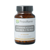 Proviform Vitamine K2 200mcg & D3 75mcg 60.00 Vegetarische capsules