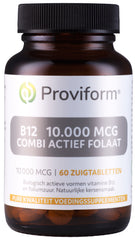 Proviform Vitamine B12 10.000mcg combi actief folaat 60 Zuigtabletten