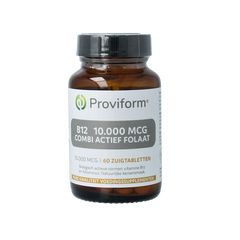 Proviform Vitamine B12 10.000mcg combi actief folaat 60 Zuigtabletten