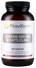 Proviform L-Lysine 500mg & cat's claw 180 Vegetarische capsules