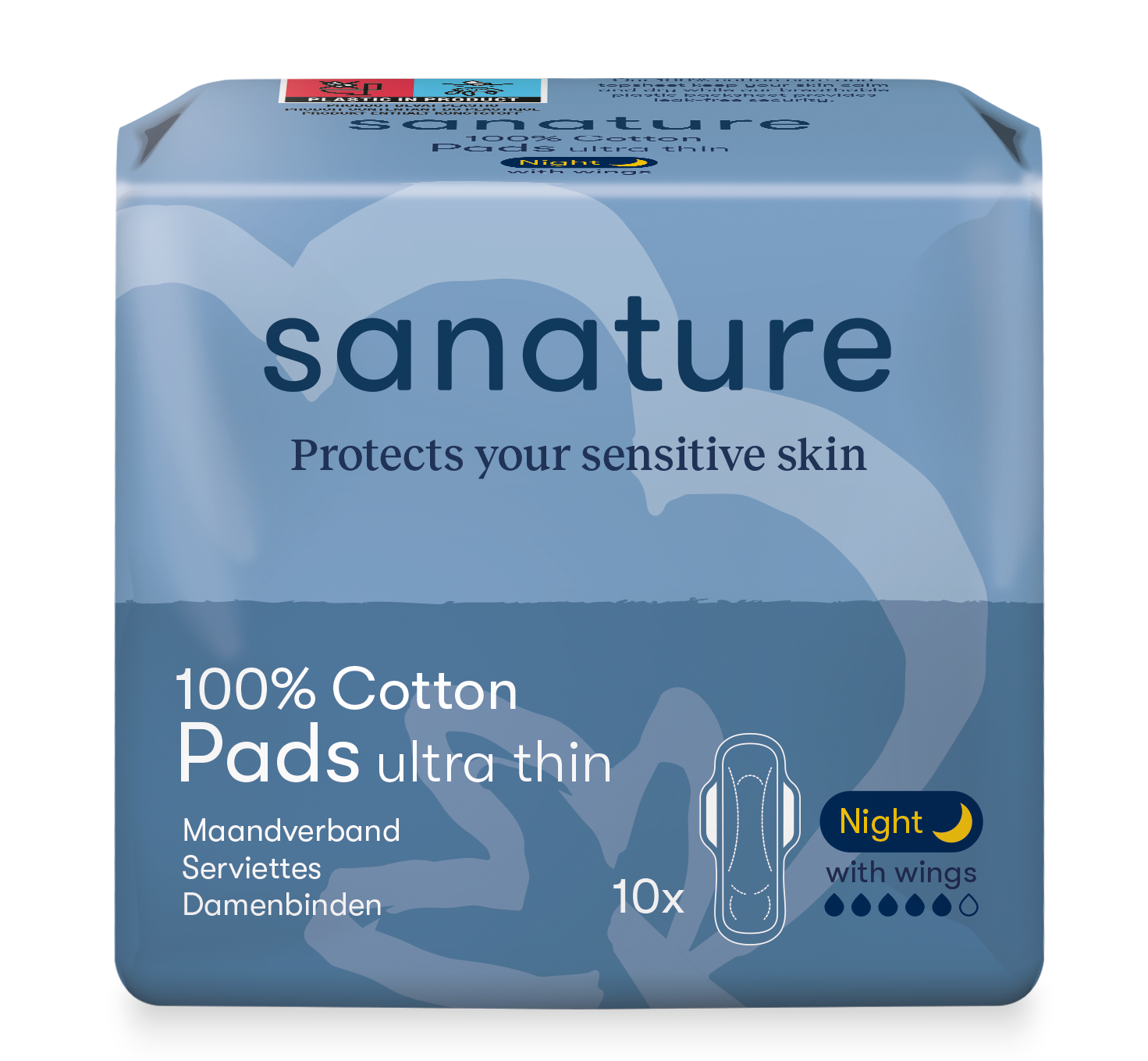 Sanature Maandverband ultra night 10.00 Stuks