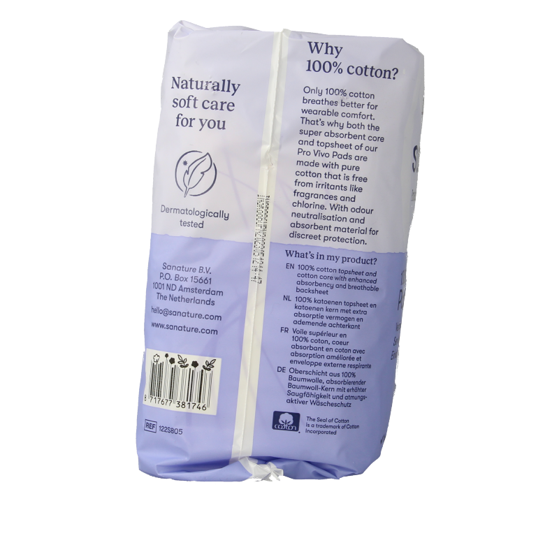 Sanature Pro vivo incontinentie normaal katoen 12 Stuks
