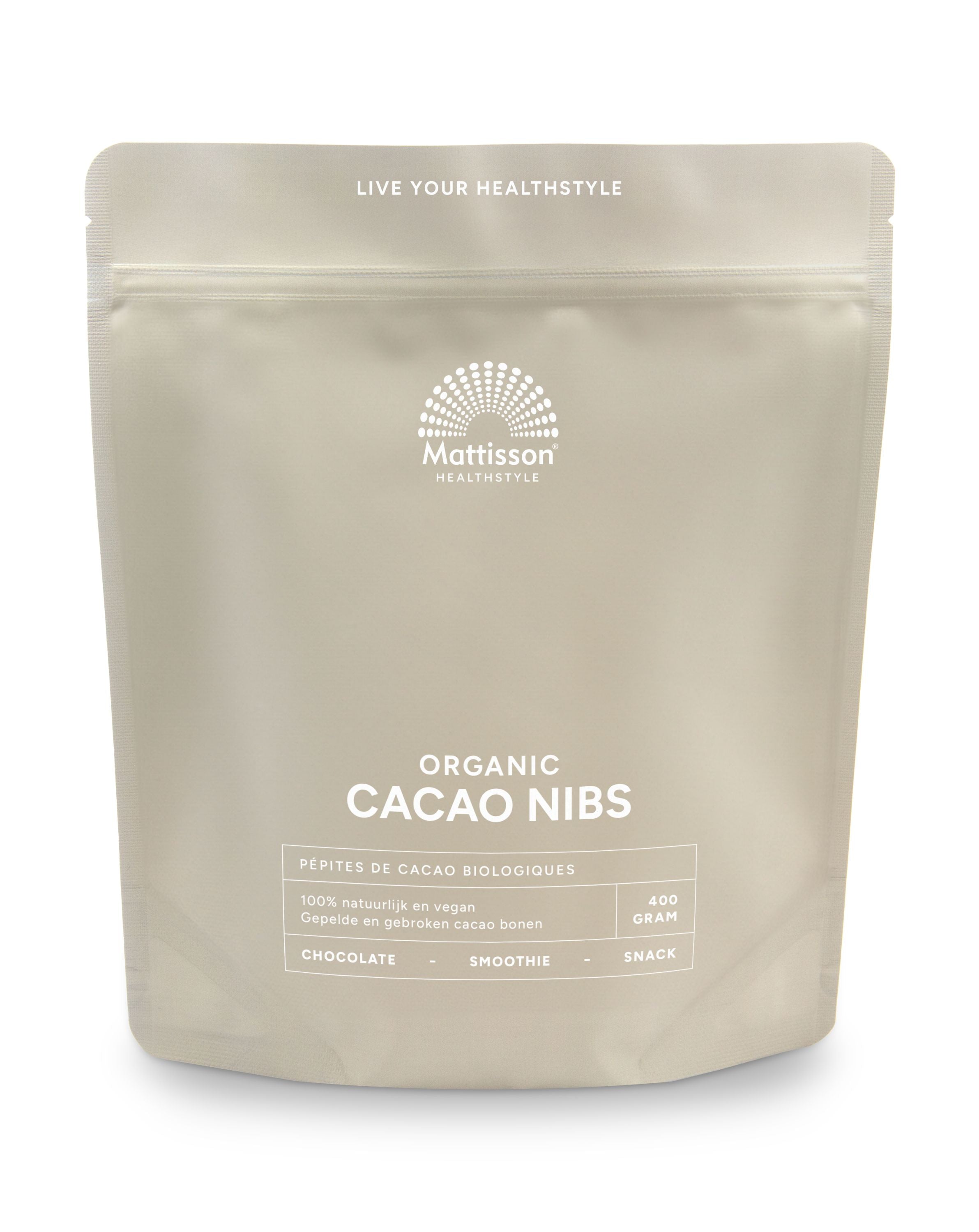 Mattisson Cacao nibs raw bio 400 Gram
