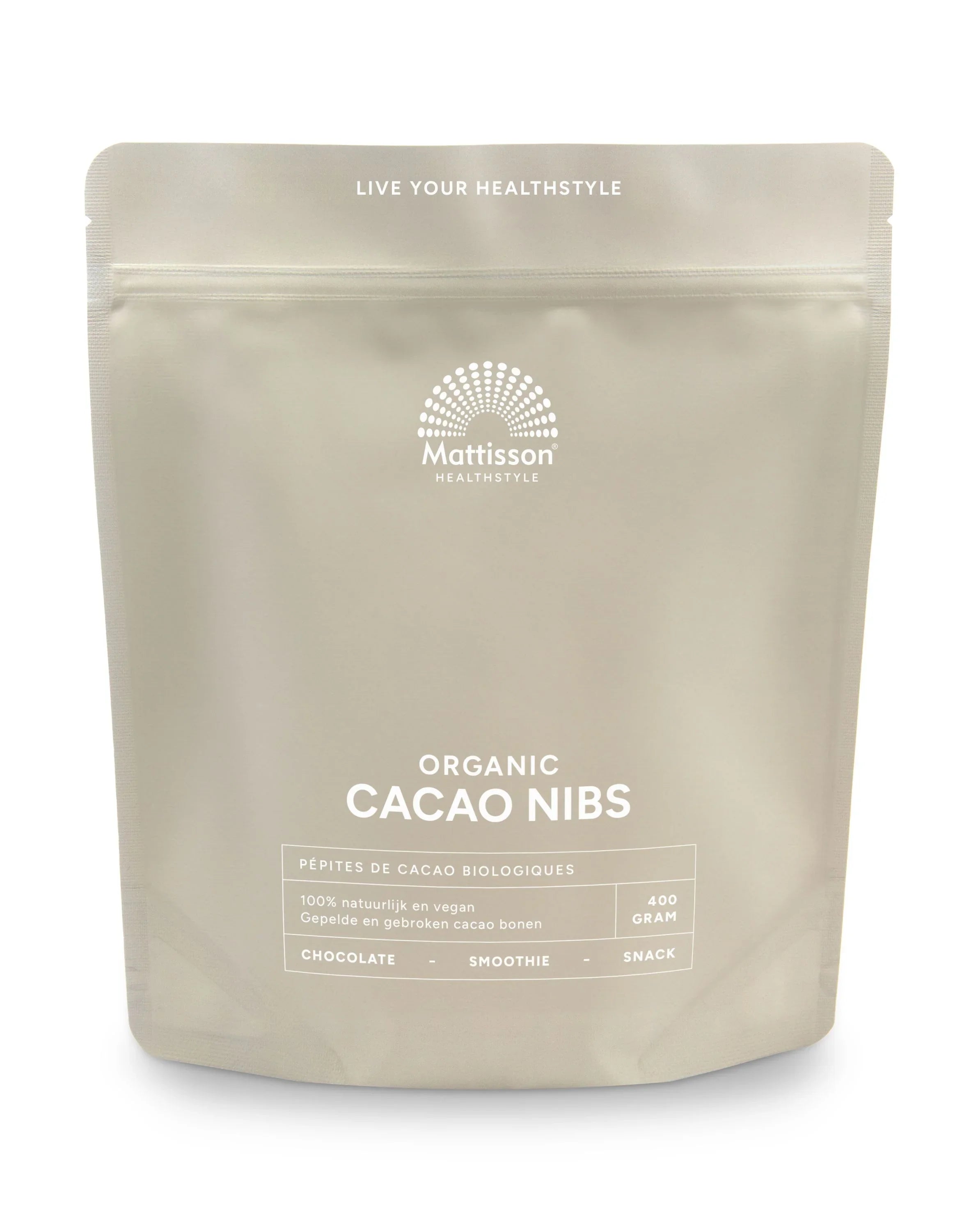 Mattisson Cacao nibs raw bio 400 Gram