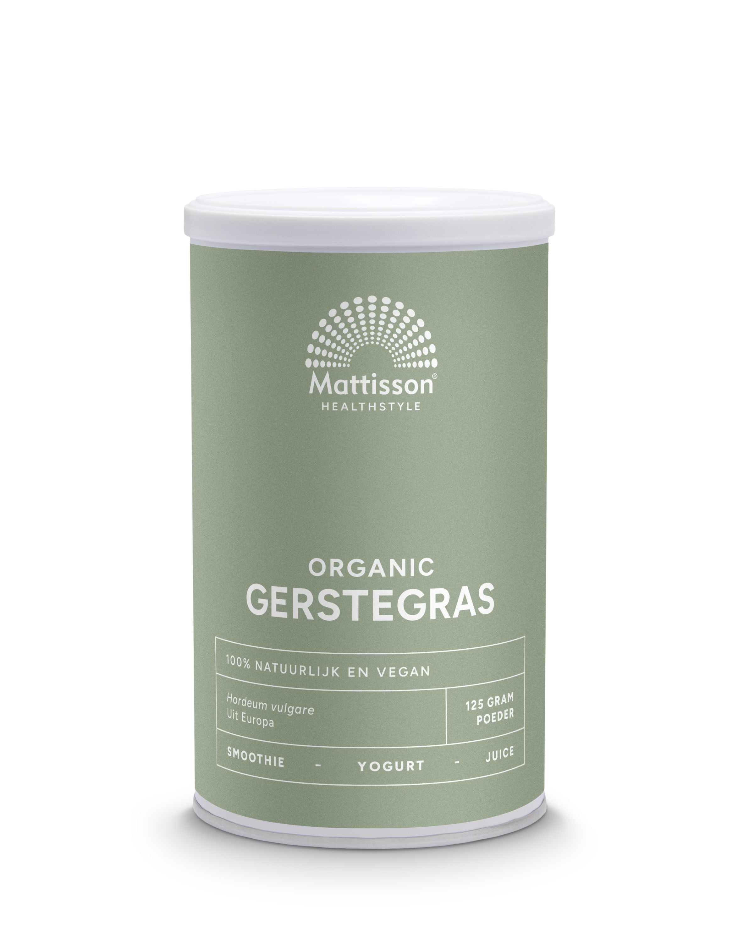 Mattisson Gerstegras barley grass Europa bio 125 Gram