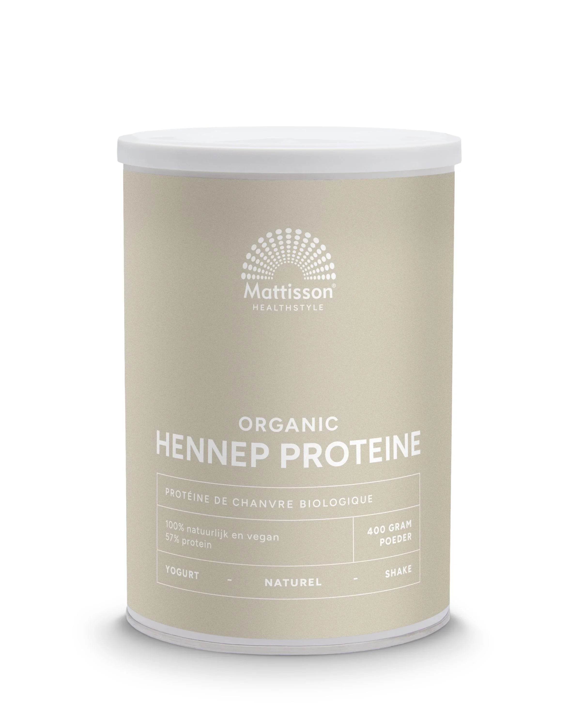 Mattisson Vegan hennep proteine 50% bio 400 Gram