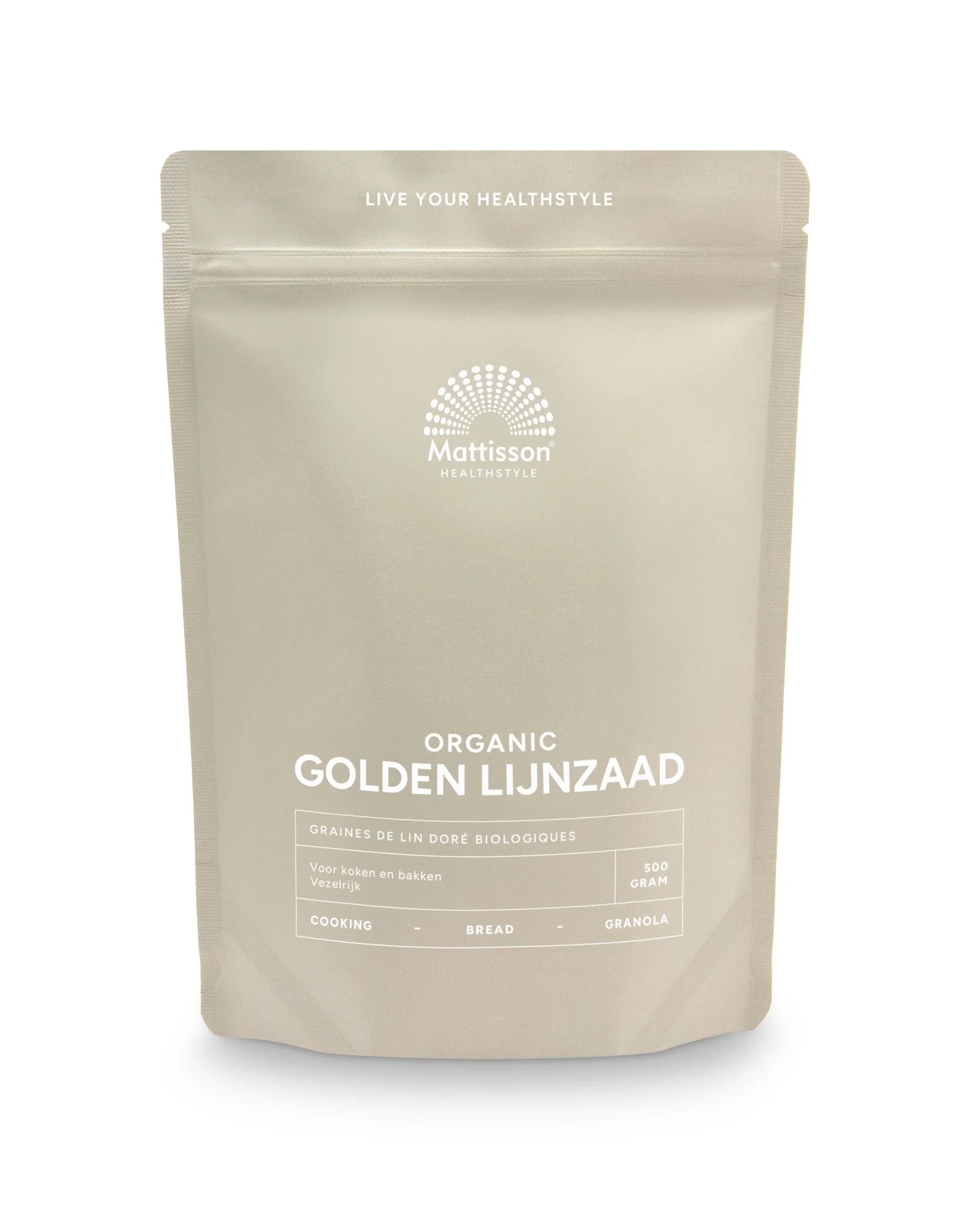 Mattisson Golden lijnzaad omega 3 bio 500 Gram