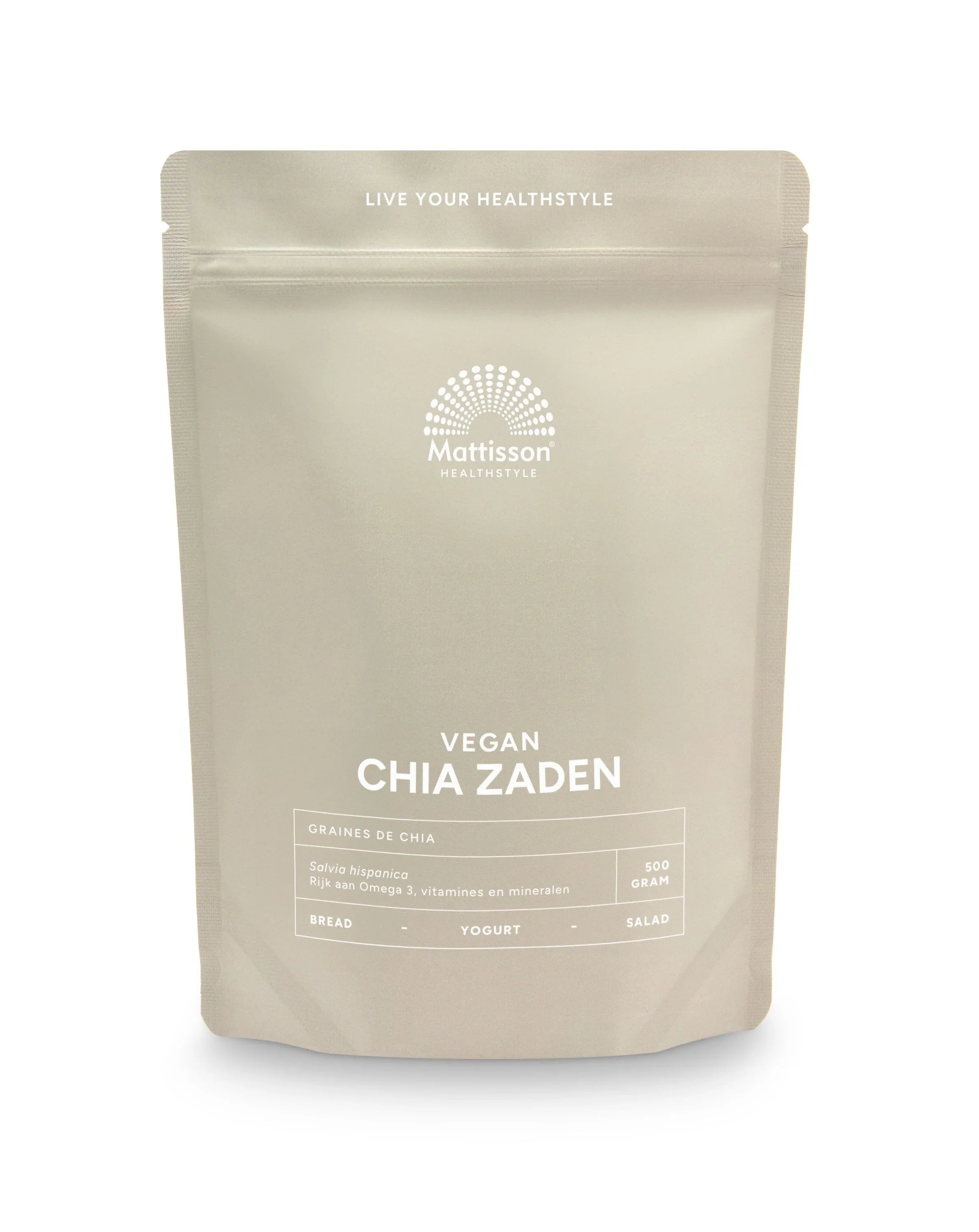 Mattisson Absolute chia zaad raw 500 Gram