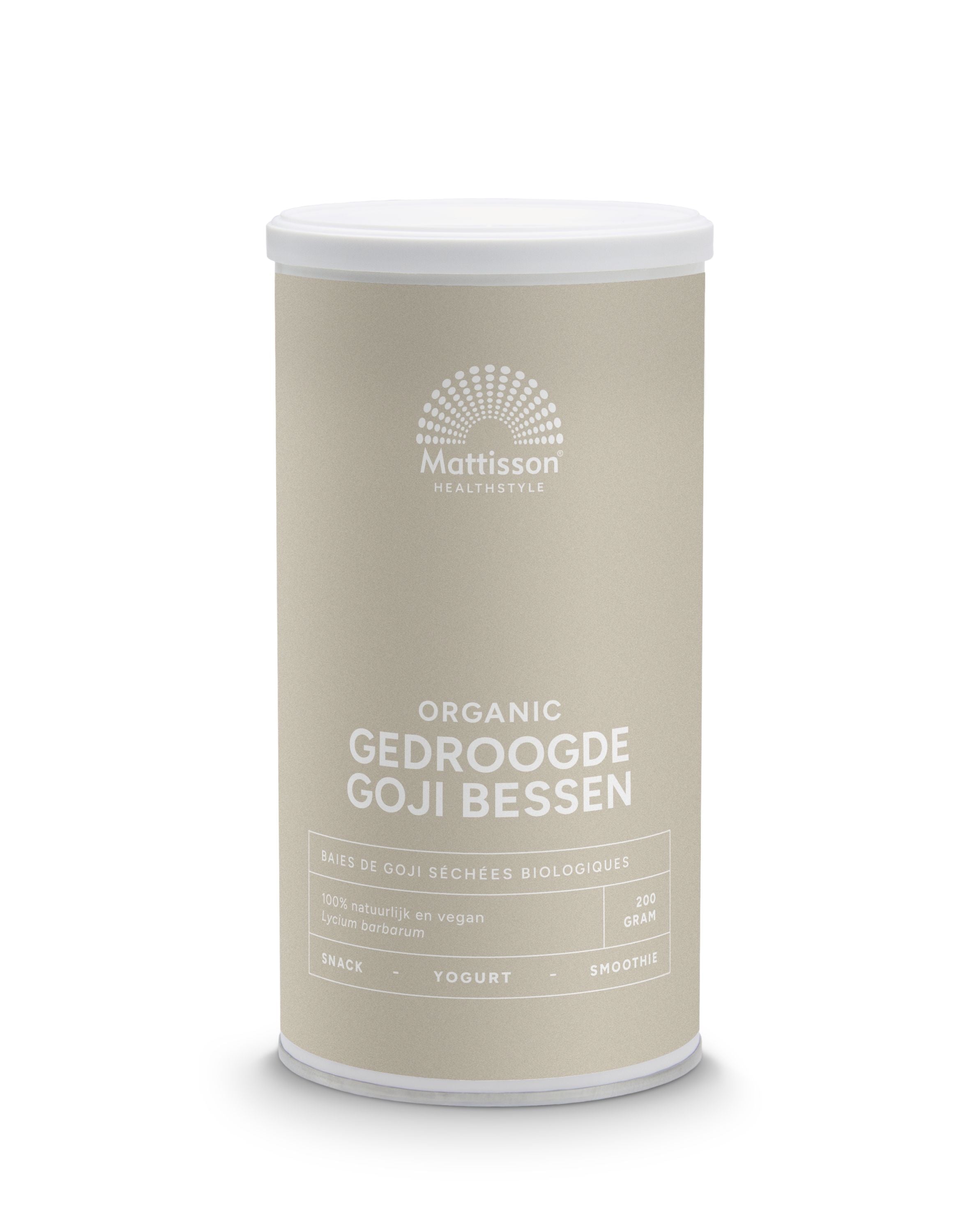 Mattisson Bessen goji gedroogd pot bio 200.00 Gram