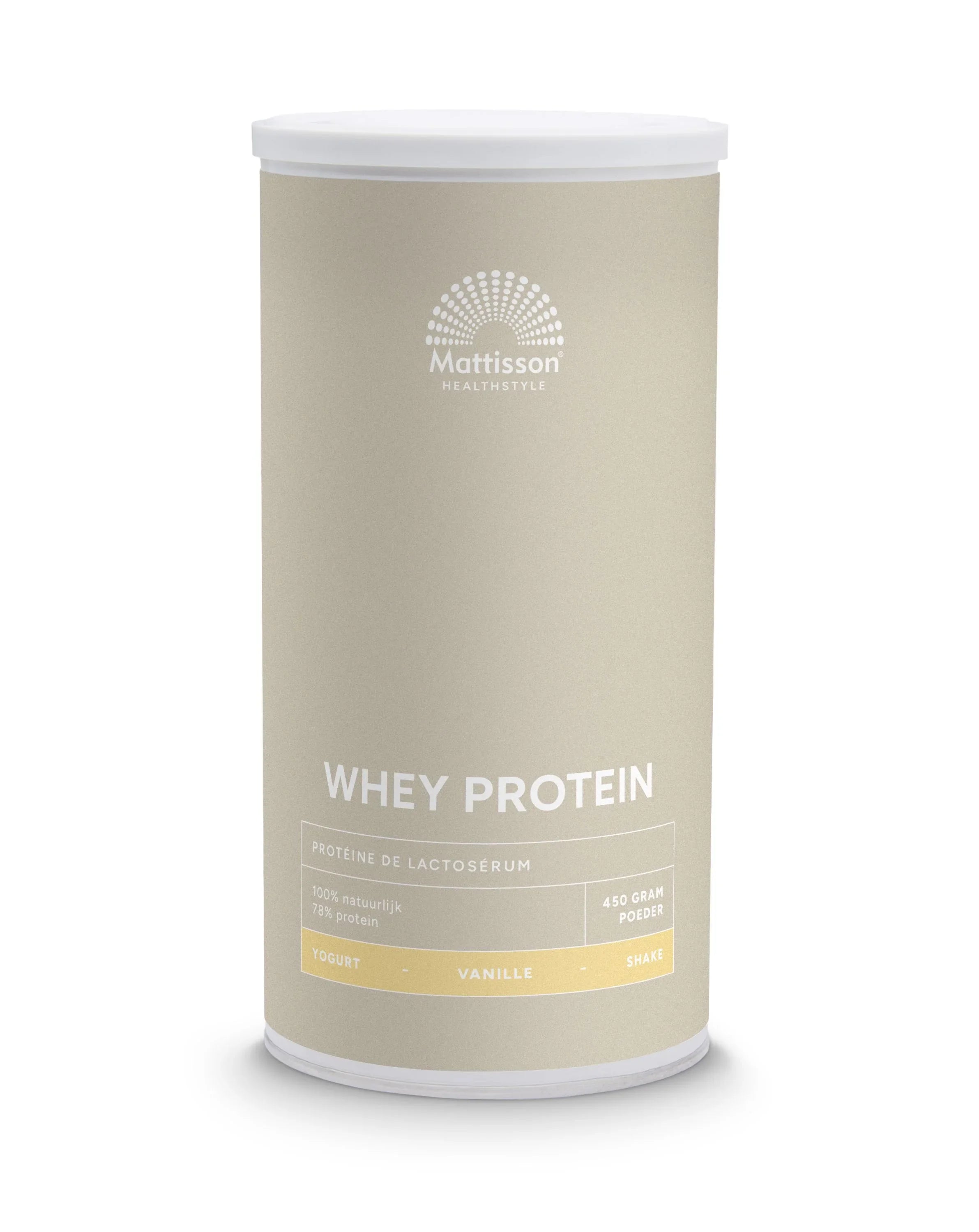 Mattisson Sport wei whey proteine concentraat vanille 450 Gram