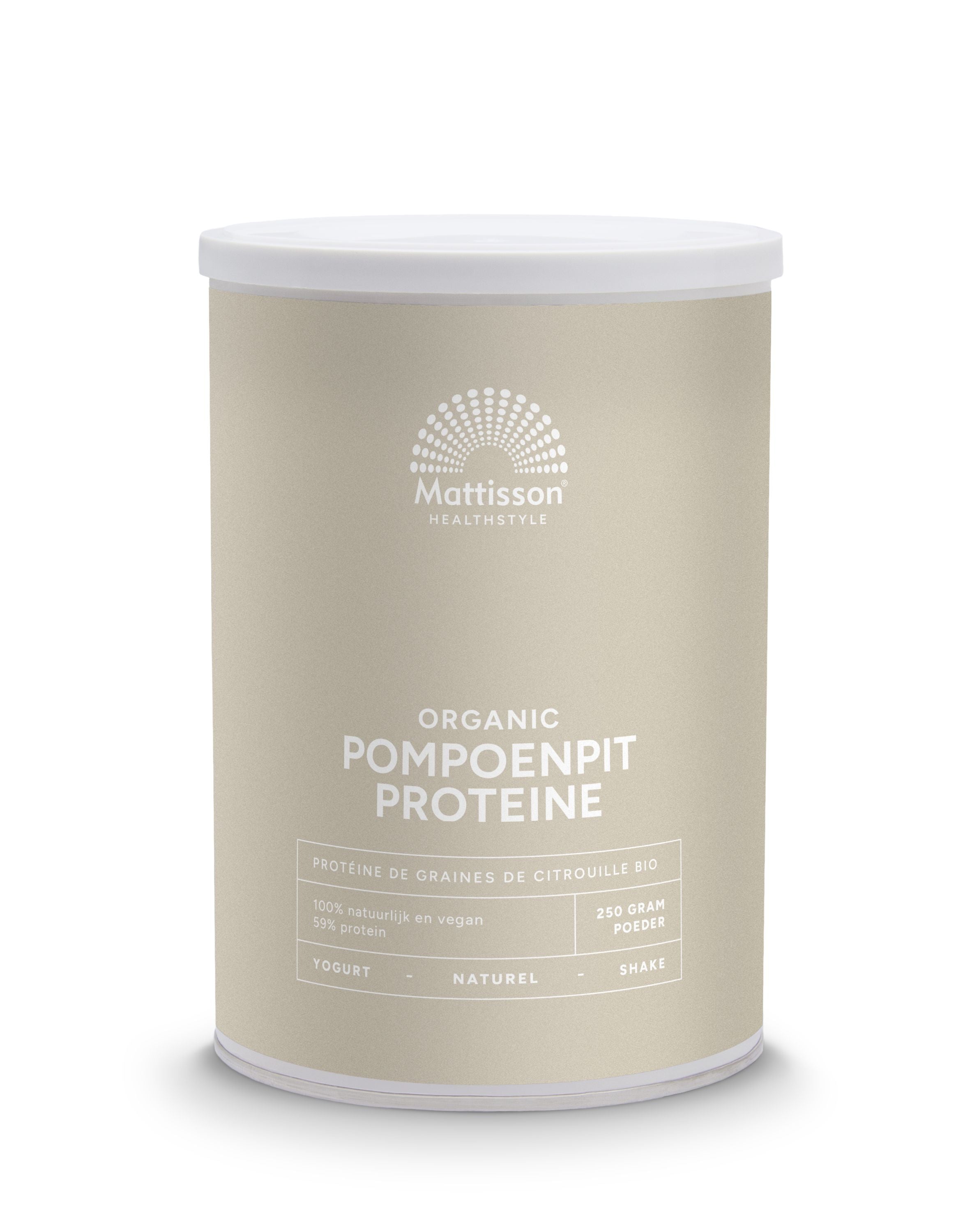 Mattisson Vegan pompoenpit proteine 58% bio 250 Gram