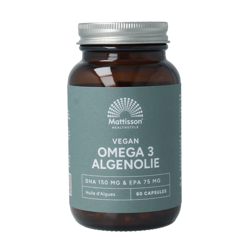 Mattisson Vegan omega 3 algenolie DHA 150mg EPA 75mg 60 Vegetarische capsules