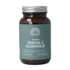 Mattisson Vegan omega 3 algenolie DHA 150mg EPA 75mg 60 Vegetarische capsules