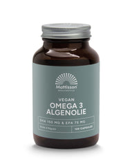 Mattisson Vegan omega 3 algenolie DHA 150mg EPA 75mg 120 Vegetarische capsules