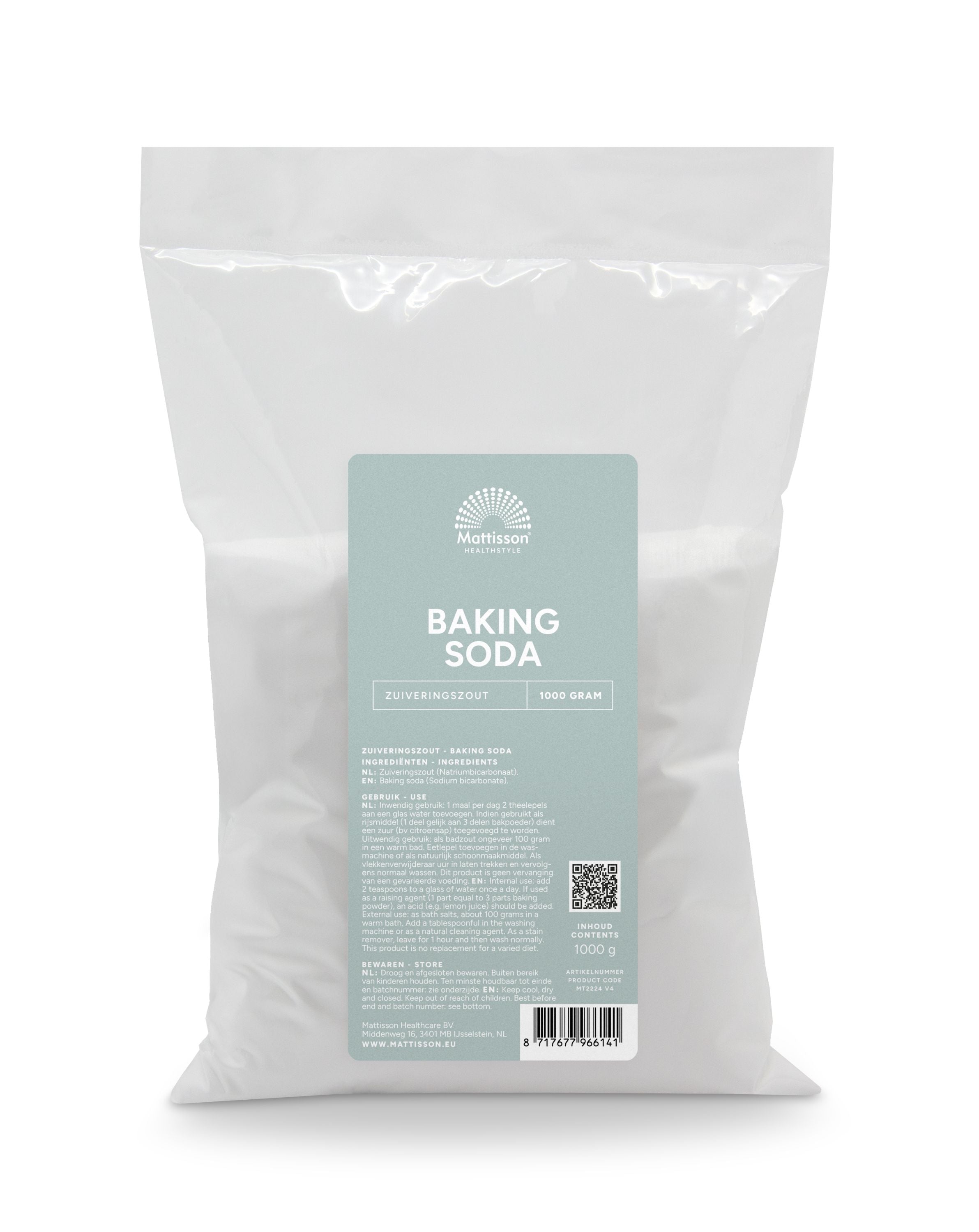 Mattisson Baking soda zuiveringszout natriumbicarbonaat 1.00 Kilogram