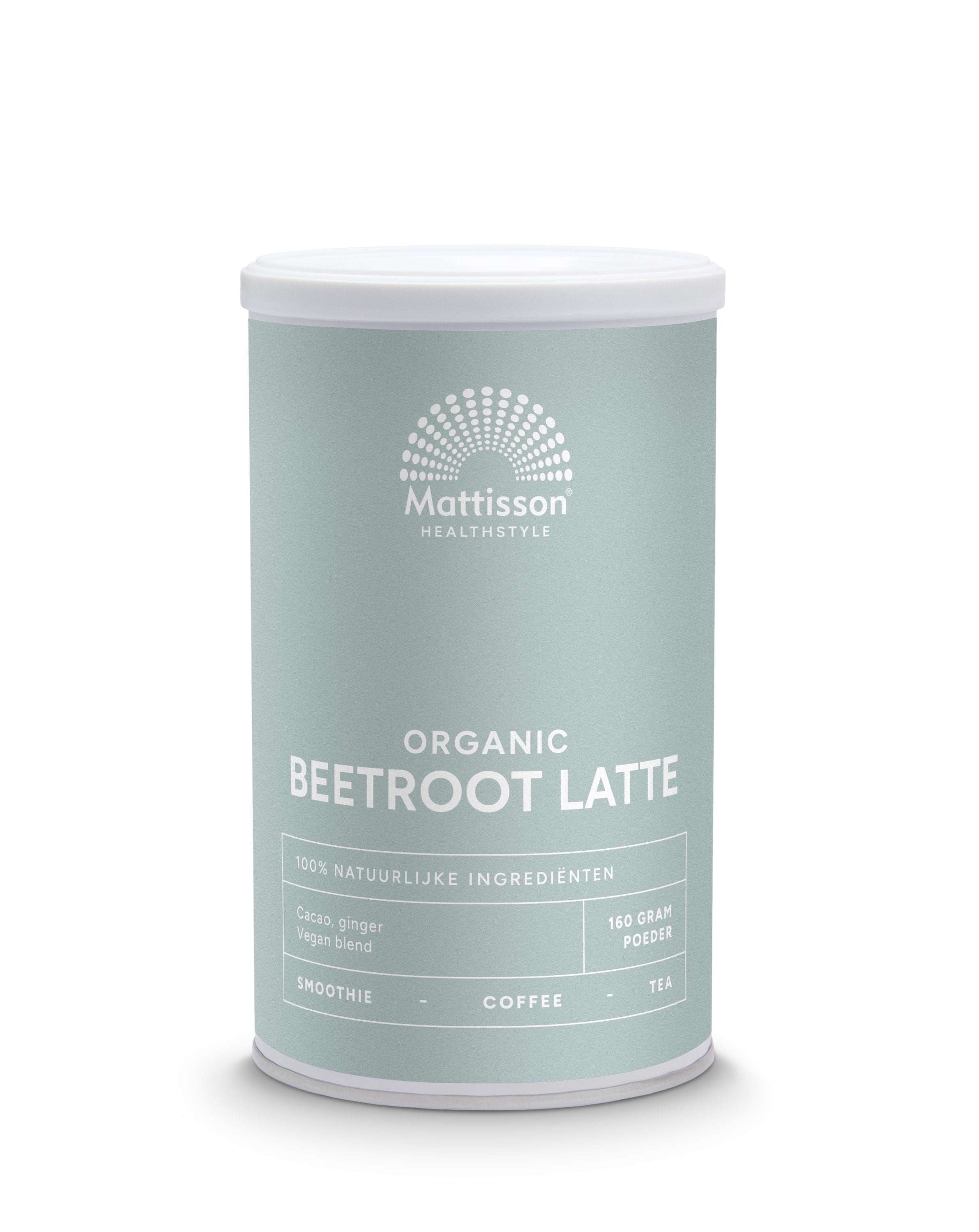 Mattisson Latte beetroot gember - cacao bio 160.00 Gram
