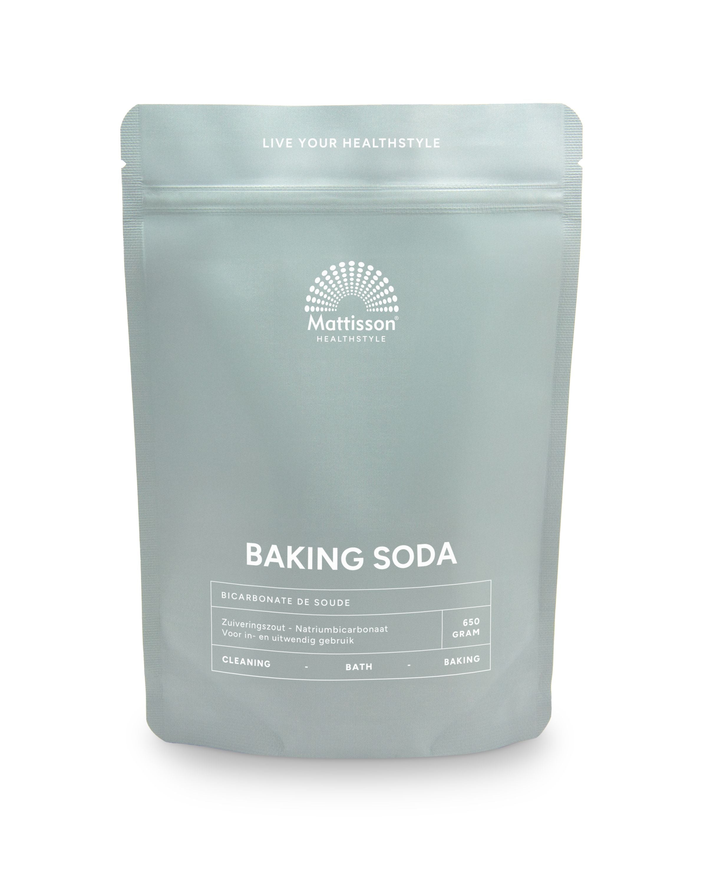 Mattisson Baking soda zuiveringszout natriumbicarbonaat 650.00 Gram