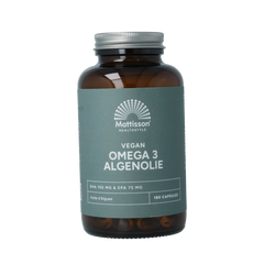 Mattisson Vegan omega 3 algenolie DHA 150mg EPA 75mg 180.00 Vegetarische capsules