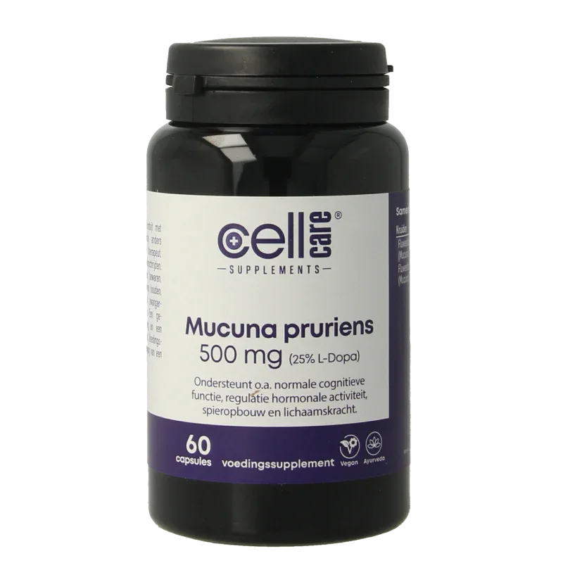 CellCare Mucuna pruriens 500mg (25% L-dopa) 60 Capsules