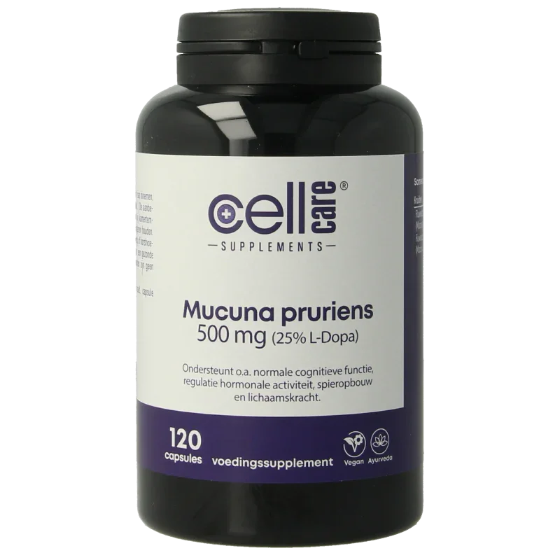 CellCare Mucuna pruriens 500mg (25% L-dopa) 120 Capsules